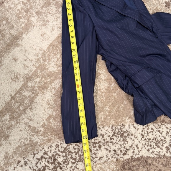 Brioni 2 Piece Suit Italy Men's Blue Pinstripe Two Button Wool 44R 36x30 Luxury - Picture 8 of 16